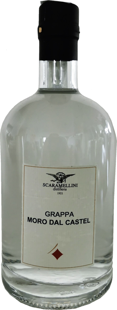 Grappa "MORO dal CASTEL" Bianco 40% - 0.5 lt - Scaramellini